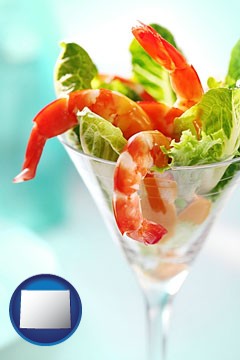 a shrimp cocktail - with Wyoming icon