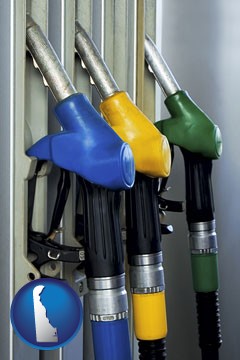 gasoline pumps - with Delaware icon