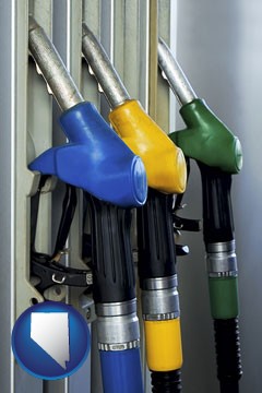 gasoline pumps - with Nevada icon