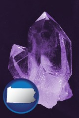 pennsylvania an amethyst gemstone