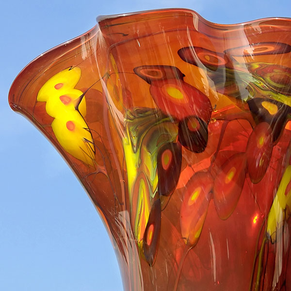a hand-blown glass vase (large image)