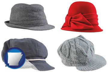fashionable caps and hats - with Arkansas icon