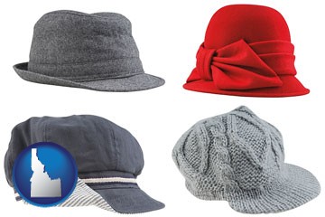 fashionable caps and hats - with Idaho icon