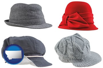 fashionable caps and hats - with Montana icon