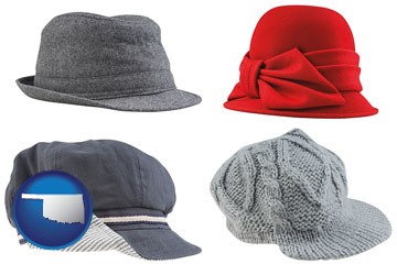 fashionable caps and hats - with Oklahoma icon