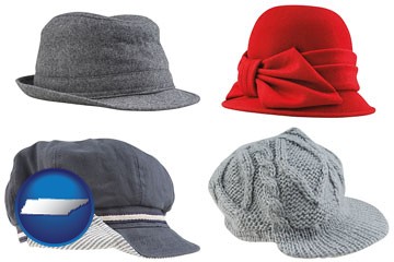fashionable caps and hats - with Tennessee icon