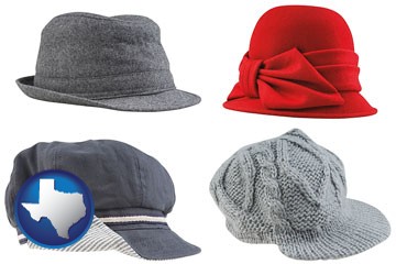 fashionable caps and hats - with Texas icon