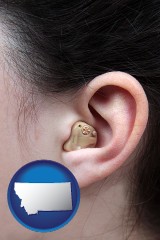 montana a woman wearing a hearing aid in her left ear