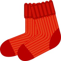 orange knit socks
