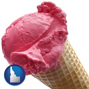 an ice cream cone - with Idaho icon