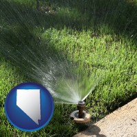 nevada map icon and a directional lawn sprinkler