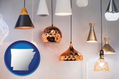 arkansas map icon and pendant lighting fixtures