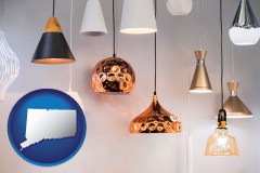 connecticut map icon and pendant lighting fixtures