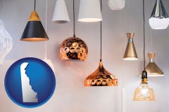 delaware map icon and pendant lighting fixtures