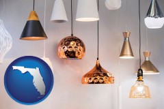 florida map icon and pendant lighting fixtures