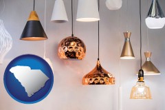 south-carolina map icon and pendant lighting fixtures