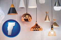 vermont map icon and pendant lighting fixtures