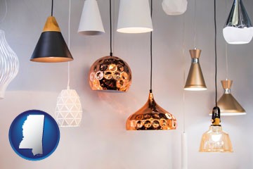 pendant lighting fixtures - with Mississippi icon