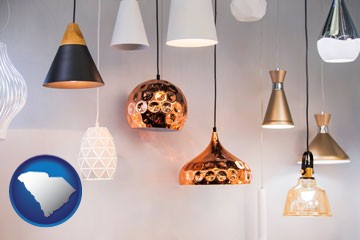 pendant lighting fixtures - with South Carolina icon