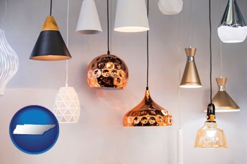 pendant lighting fixtures - with Tennessee icon