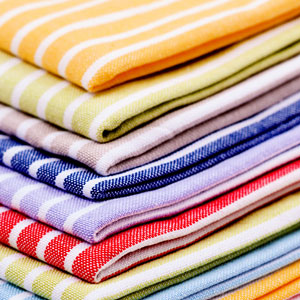 colorful linen towels