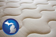 michigan map icon and a mattress surface
