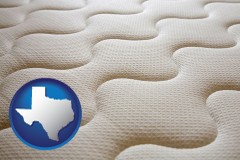 texas map icon and a mattress surface