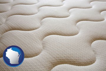 a mattress surface - with Wisconsin icon