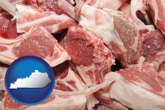 kentucky map icon and lamb chops