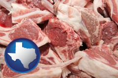 texas map icon and lamb chops