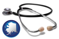 alaska map icon and a stethoscope