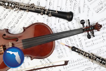 classical musical instruments - with Florida icon