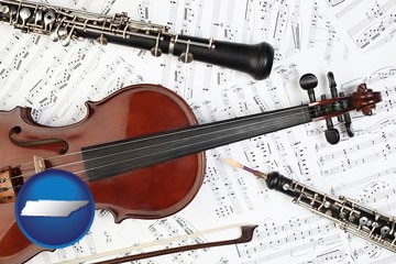 classical musical instruments - with Tennessee icon