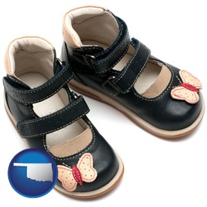 orthopedic shoes for a child - with Oklahoma icon