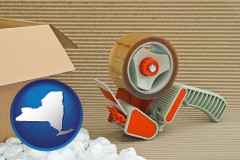 new-york packaging and shipping supplies: boxes, peanuts, and tape
