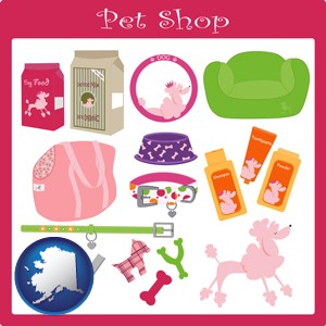 pet shop products - with Alaska icon