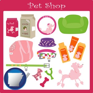 pet shop products - with Arkansas icon
