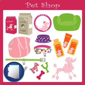 pet shop products - with Arizona icon