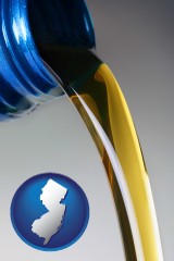 new-jersey motor oil being poured from a container