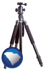 sc map icon and a camera tripod