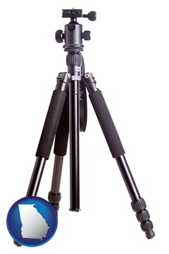 a camera tripod - with Georgia icon