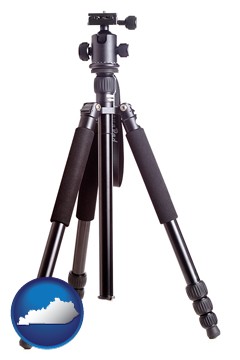 a camera tripod - with Kentucky icon