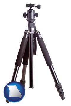 a camera tripod - with Missouri icon