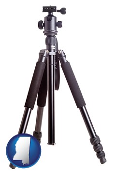 a camera tripod - with Mississippi icon