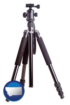 a camera tripod - with Montana icon