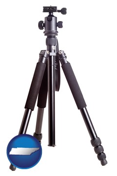 a camera tripod - with Tennessee icon