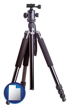 a camera tripod - with Utah icon