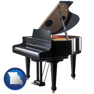 a grand piano - with Missouri icon