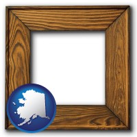 alaska a wooden picture frame