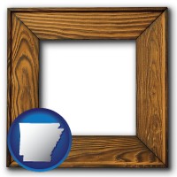 arkansas a wooden picture frame